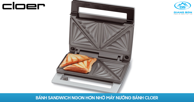 Máy nướng bánh sandwich Cloer 6219 đem đến những chiếc bánh sandwich thơm, giòn khó cưỡng