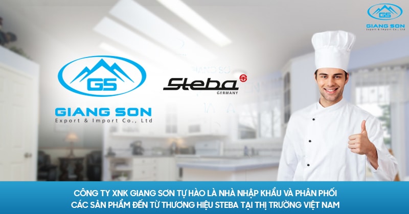 Công ty XNK Giang Sơn tự hào là nhà nhập khẩu và phân phối các sản phẩm đến từ thương hiệu Steba tại thị trường Việt Nam