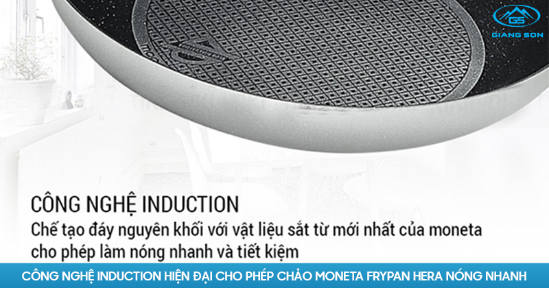 Công nghệ INDUCTION hiện đại cho phép chảo Moneta Frypan Hera nóng nhanh và tiết kiệm năng lượng tiêu thụ vượt bậc