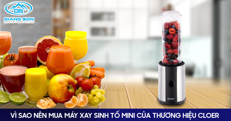 Vì sao nên mua máy xay sinh tố mini của thương hiệu Cloer