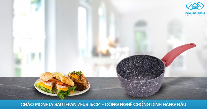 CHẢO MONETA SAUTEPAN ZEUS 16CM - Công nghệ chống dính hàng đầu