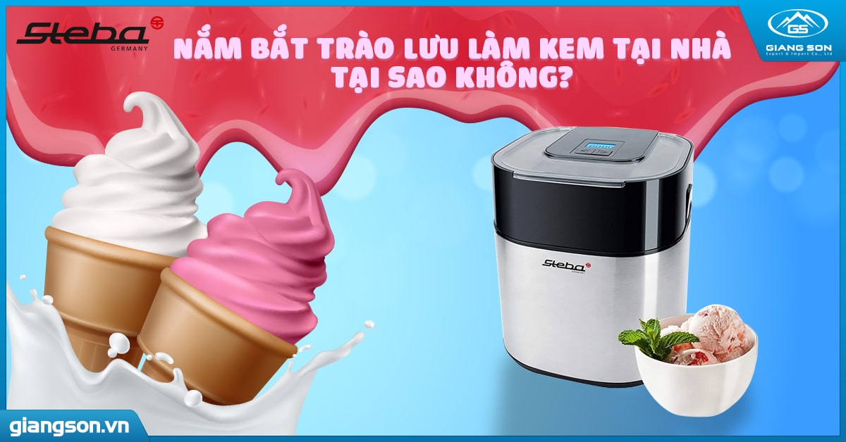 Nắm bắt trào lưu làm kem tại nhà với máy làm kem Steba, tại sao không?